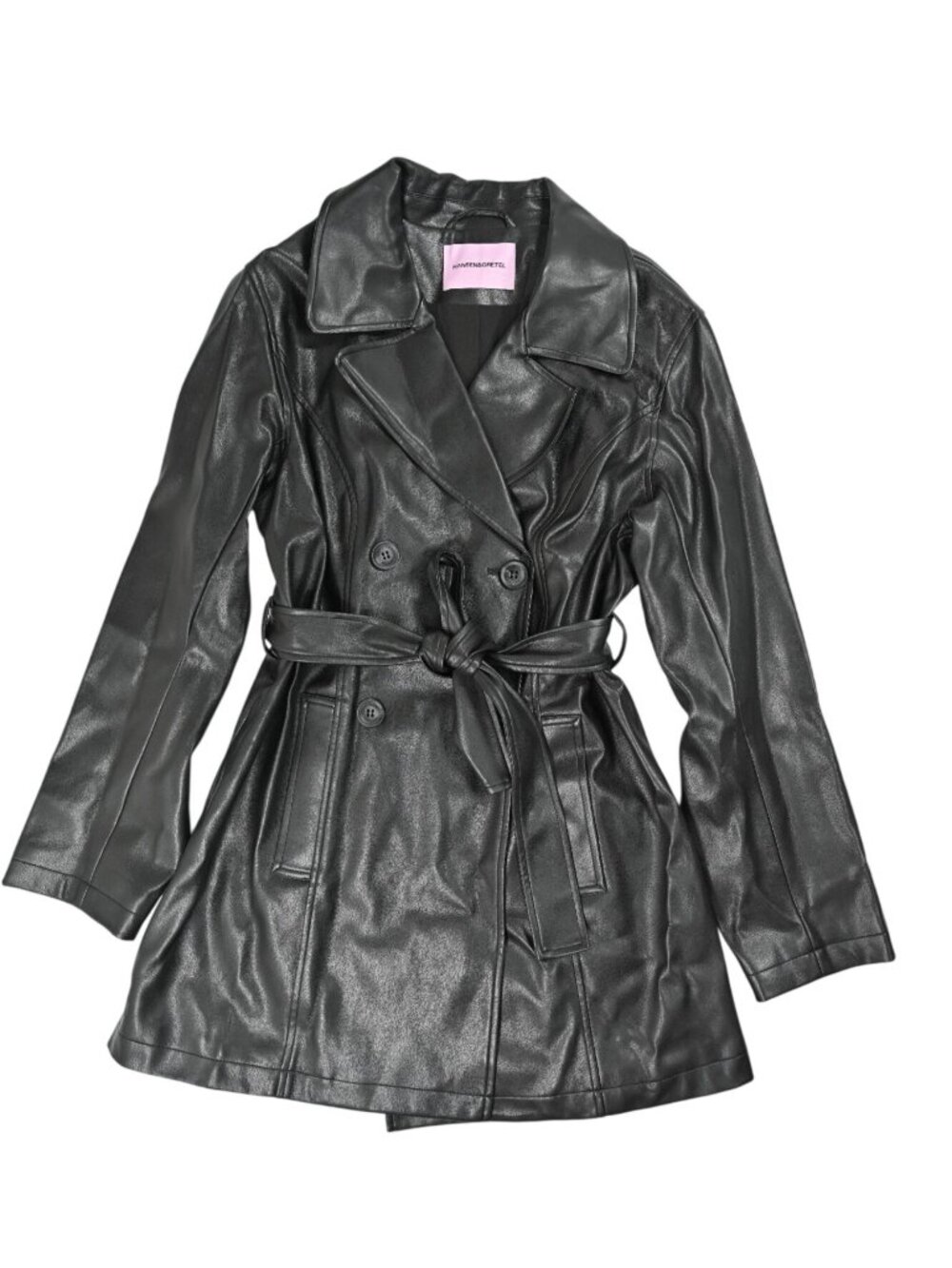 Hansen & Gretel Lenny Faux Leather Jacket in Black